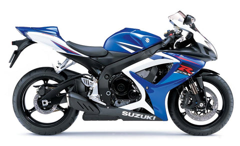 07 gsxr 750 blue and white model gas tank