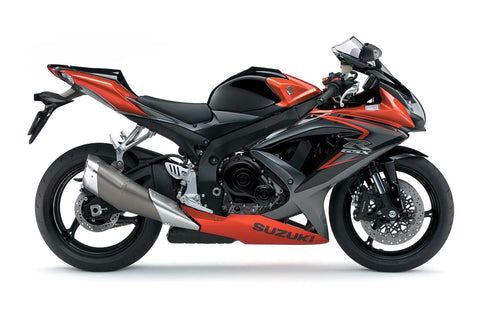 08 gsxr 750 black and orange model gas tank